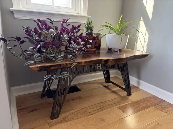 Custom Sims Slabs tabletop in client's home, alternate view